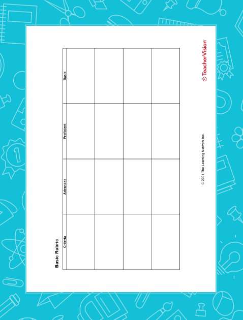 Blank Rubric for Multiple Uses