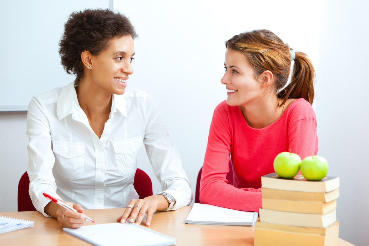 Two teachers working together