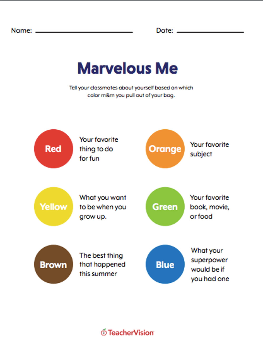 A getting to know you icebreaker for back to school 