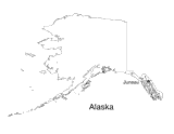 Alaska State Map with Capital