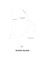 Rhode Island State Map with Physiography