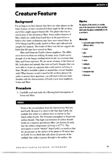 Creature Feature -- Student Guide