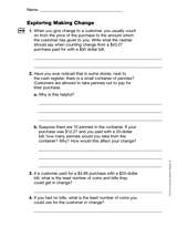 Exploring Making Change (Gr. 4)