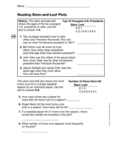 Reading Stem-and-Leaf Plots (Gr. 5)
