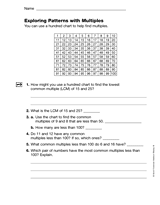 Multiplication: Exploring Patterns with Multiples (Gr. 5)
