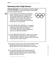 Estimating with 2-Digit Divisors (Gr. 5)