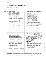 Subtract 10's and 1's (Gr. 1)