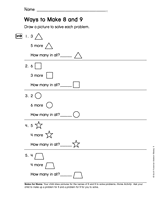 Ways to Make 8 and 9 (Gr. 1)