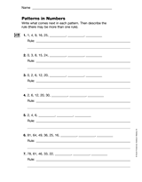 Patterns in Numbers: Complex Rules (Gr. 5)
