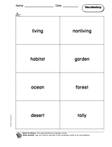 Where Plants and Animals Live: Vocabulary
