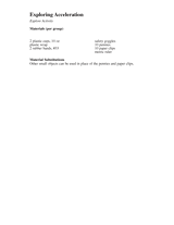 Explore Activity: Exploring Acceleration