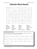 Patriotic Word Search