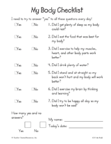 My Body Checklist