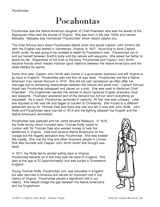 Learn About Pocahontas