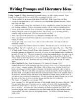 Writing Prompts and Literature Ideas: 1910s