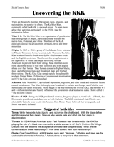 Uncovering the KKK