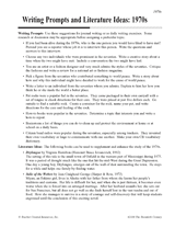 Writing Prompts and Literature Ideas: 1970s