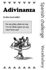 Spanish Vocabulary Challenge: Food Riddle