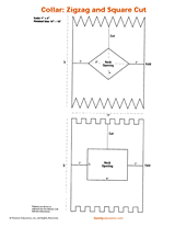 Zigzag and Square-Cut Collar Costume Pattern