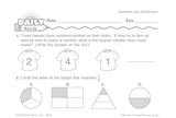 Math Warm-Up 35 for Gr. 1 & 2: Numbers and Numeration