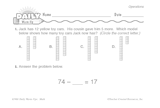 Math Warm-Up 80 for Gr. 1 & 2: Operations
