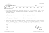 Math Warm-Up 91 for Gr. 3 & 4: Operations