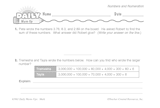 Math Warm-Up 10 for Gr. 5 & 6: Numbers and Numeration