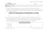 Math Warm-Up 228 for Gr. 5 & 6: Algebra, Patterns & Functions
