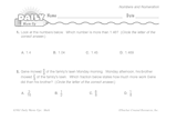 Math Warm-Up 26 for Gr. 5 & 6: Numbers and Numeration