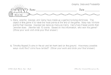 Math Warm-Up 196 for Gr. 5 & 6: Graphs, Data & Probability