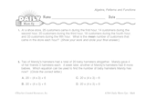 Math Warm-Up 249 for Gr. 5 & 6: Algebra, Patterns & Functions
