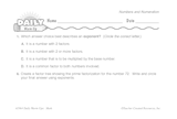 Math Warm-Up 31 for Gr. 5 & 6: Numbers and Numeration