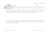 Math Warm-Up 51 for Gr. 5 & 6: Numbers and Numeration