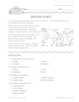 American Colonization Reading Warm-Up