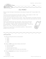 Invention of the Cell Phone: A Reading Warm-Up