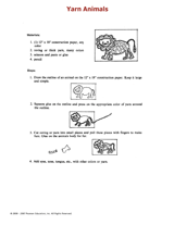 Yarn Animals (From Animals Printable Book)