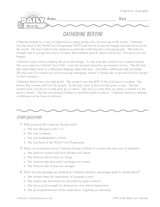 Catherine Bertini Biography: A Nonfiction Reading Warm-Up