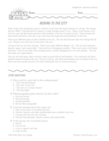 Nonfiction Reading Warm-Up: Moving to the City