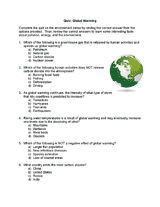 Green Living Quiz: Global Warming