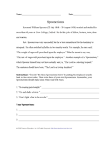 Spoonerisms Activity