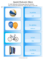 Spanish Flash Cards: Objects (Los objetos)