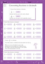 Converting Fractions to Decimals