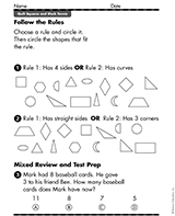 Circle the Shapes and Follow the Rules